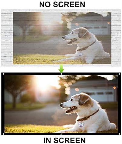 120 inch 16:9 Screen for Projector Portable Projector Screen Foldable Projection Screen Front Rear for Home Theater Outdoor