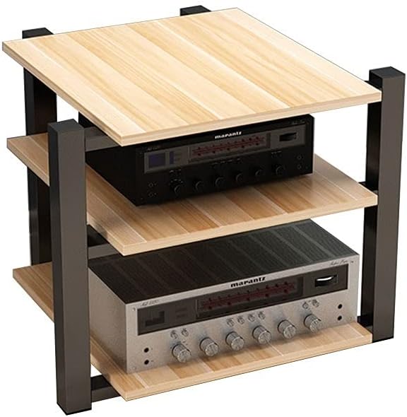 Audio Stand Audio Bracket Floor-Standing Audio Bracket Modern Living Room Cabinet Rack Video Media Bracket Three-Layer Audio Bracket 25.59 inches High Speaker Wall mounts(D)