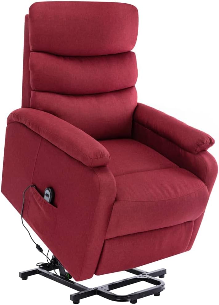 Standing Massage Recliner, Electric Lift Recliner Sofa for Seniors, Sofa Living Room Chair with Vibration Massage and Waist Heating, Light Grey Fabric