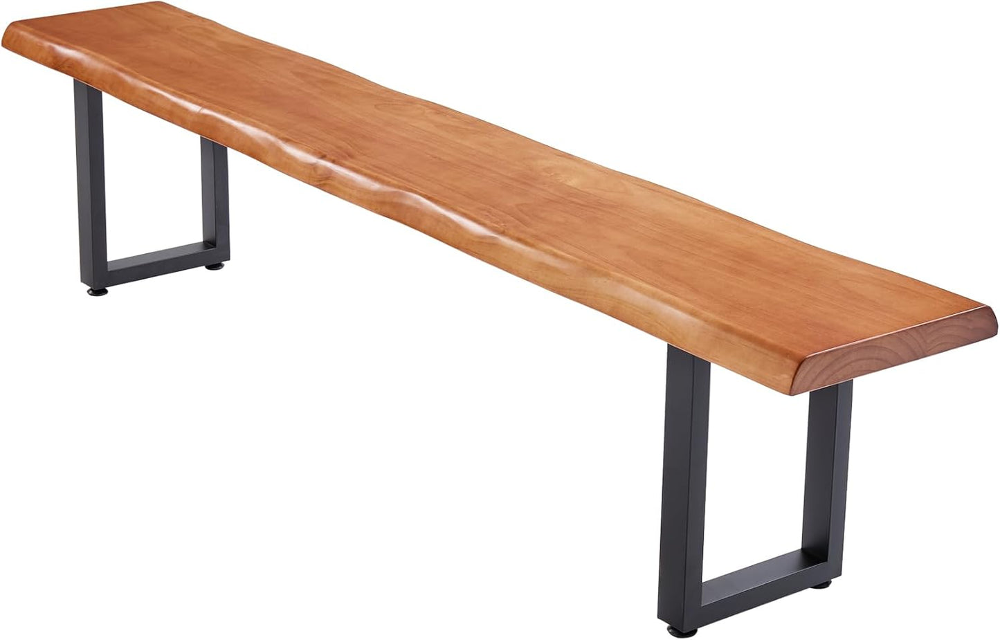 Stylish Solid Wood Office Desk with Sturdy Metal Base - Durable Multi-Size Executive Computer & Dining Table - Perfect for Home Office & Work Environments (Brown, 55.12in)