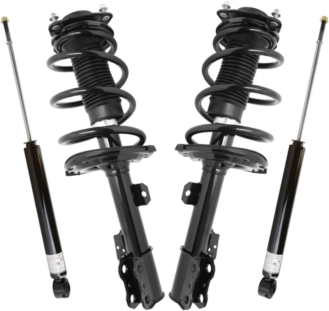 AutoShack Front Complete Strut & Coil Spring Assembly with Rear Shock Absorbers Set for 2011-2019 Toyota Sienna 3.5L V6 FWD | Full-vehicle Suspension System Replacement Kit SUSPKG550