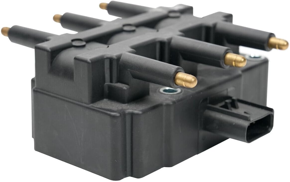 1PC UF305 Ignition Coil & 6PCS 4306 Iridium Spark Plug & 6PCS Wire Set Compatible with 2005-2008 Chrysler Pacifica Town & Country Voyager Caravan 3.8 3.3 V6 Replaces# 56032520AB,56032520AC