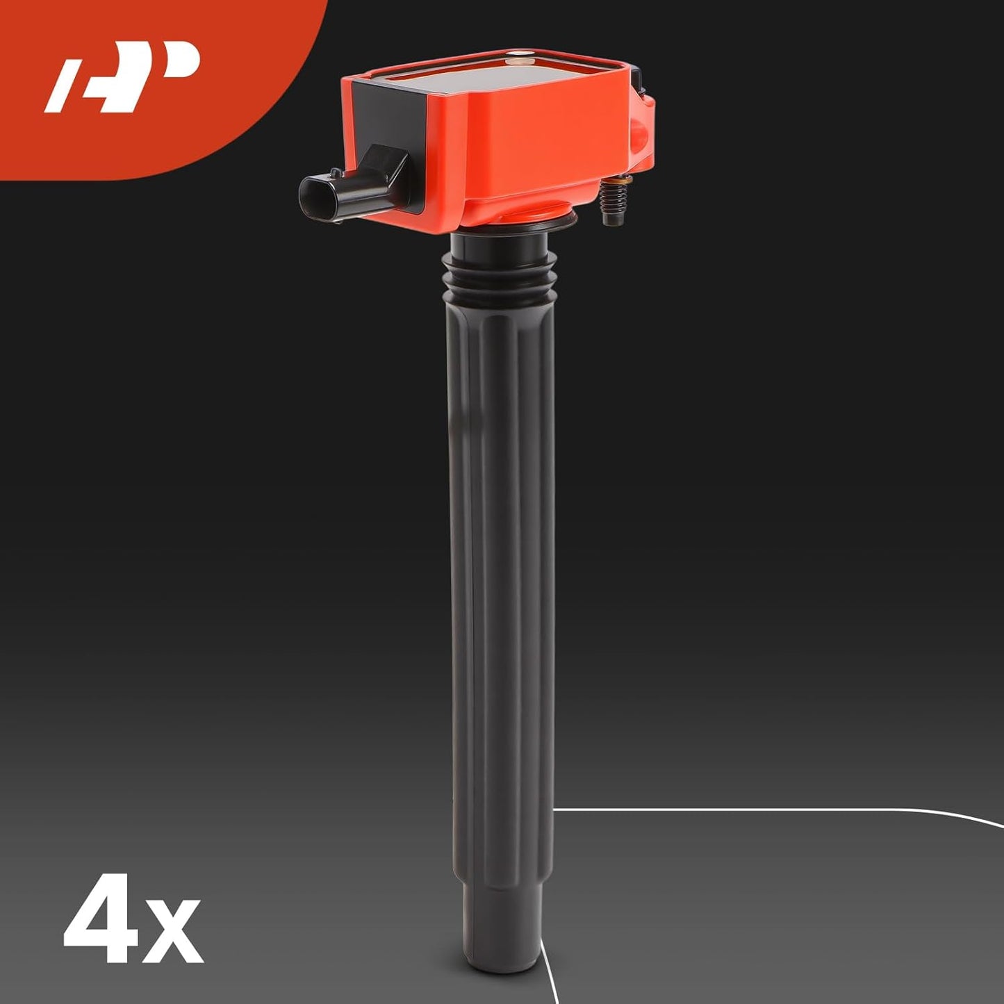 A-Premium (Red) Set of 8 Ignition Coil Pack and Iridium Spark Plugs Compatible with Jeep Cherokee 2014-2022, Compass 2018-2022, Renegade & Chrysler 200 & Ram ProMaster & Dodge Dart & Fiat 500X, 2.4L