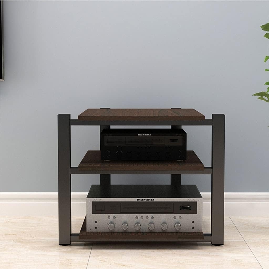 Audio Stand Audio Bracket Floor-Standing Audio Bracket Modern Living Room Cabinet Rack Video Media Bracket Three-Layer Audio Bracket 25.59 inches High Speaker Wall mounts(D)