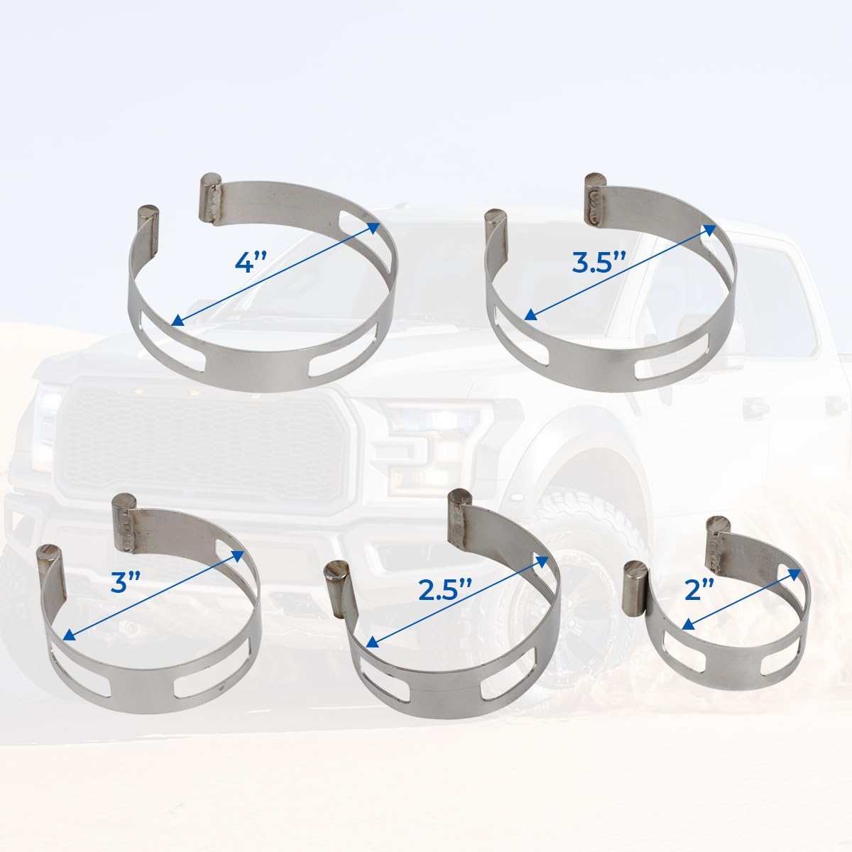 5PCS Exhaust Pipe Tacking Band For Tig Welding Fabrication 2" 2.5" 3" 3.5" 4"