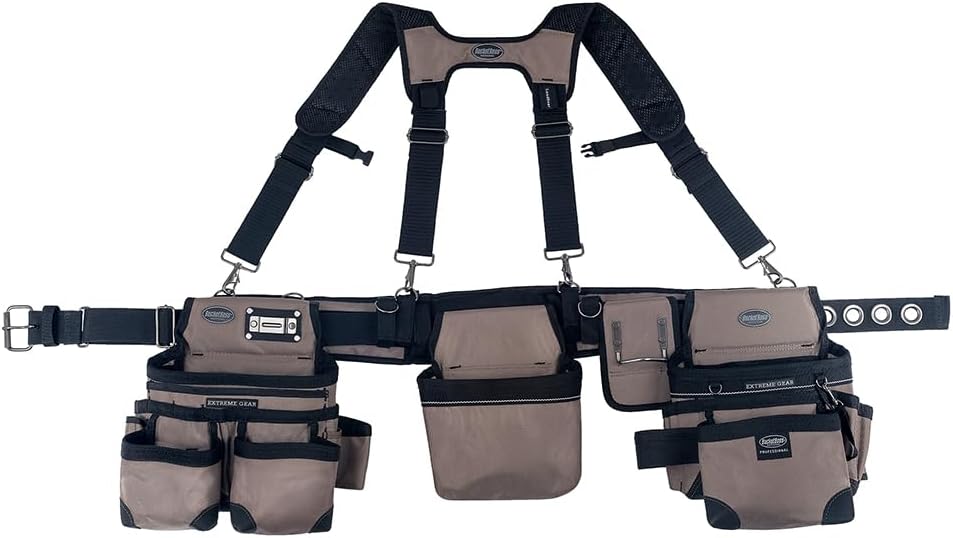 Bucket Boss 3 Bag Tool Bag Set with Suspenders in Mossy Oak Camo, 55185-MOSC