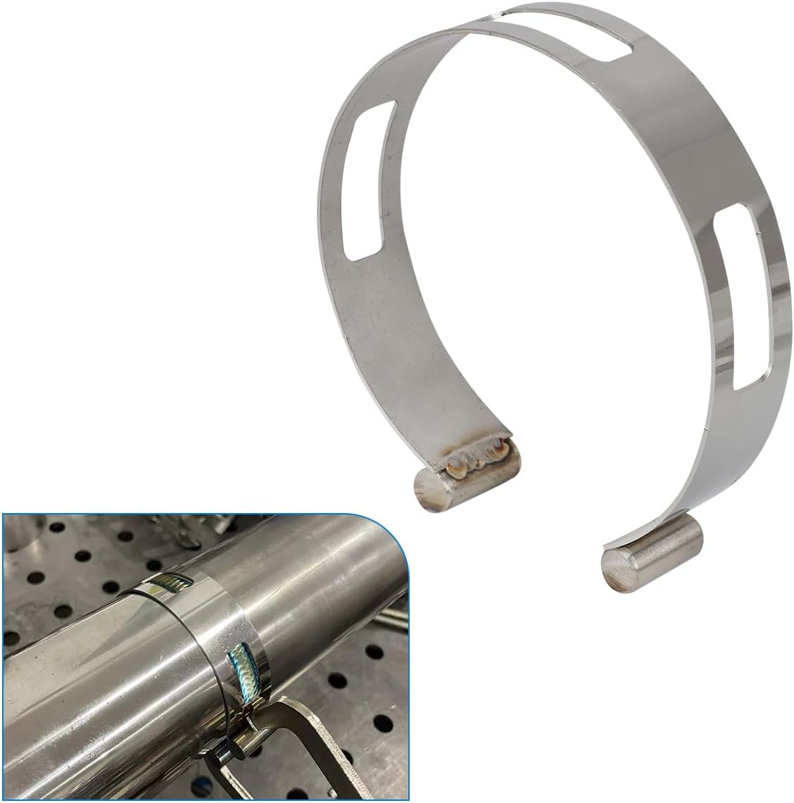 5PCS Exhaust Pipe Tacking Band For Tig Welding Fabrication 2" 2.5" 3" 3.5" 4"