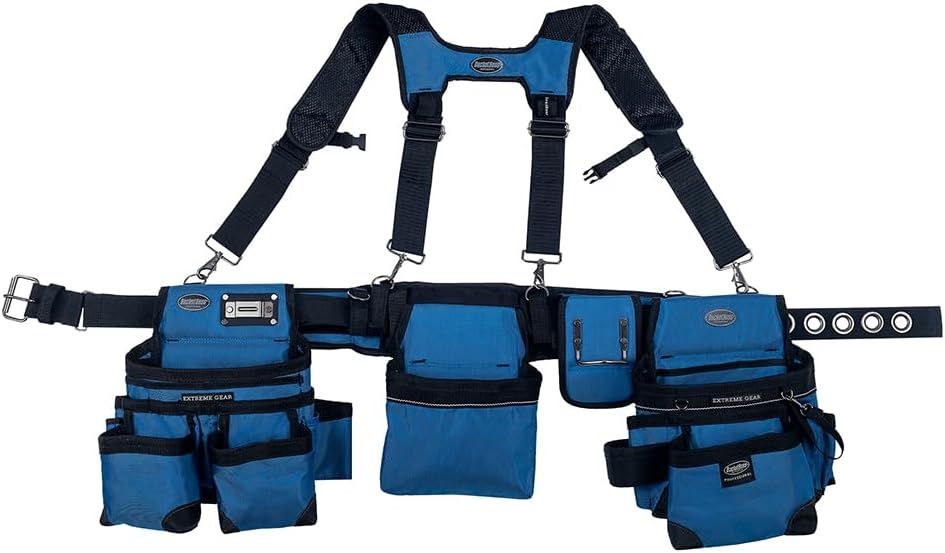 Bucket Boss 3 Bag Tool Bag Set with Suspenders in Mossy Oak Camo, 55185-MOSC