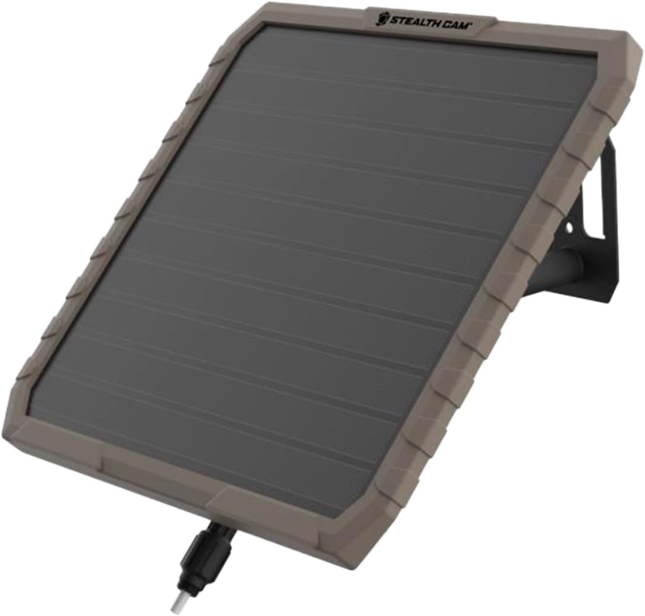 Stealth Cam Durable Sol-Pak Solar Battery Pack, 12V Solar Power Panel, Rechargeable Battery & 10ft Insulated Cable, Compatible with All Wireless/Cellular Trail Cameras - 3000 mAh