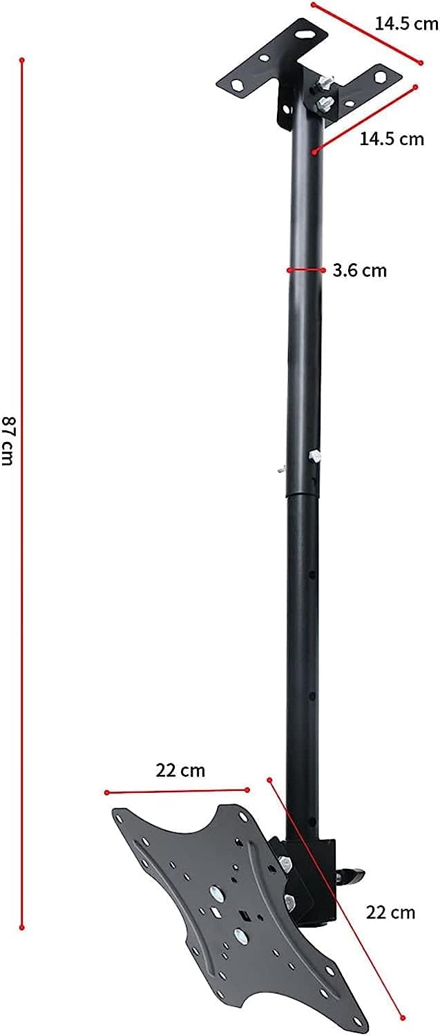 TV Stand TV, TV Wall Mount Ceiling Tv Mount, Telescopic Height Adjustment Ceiling TV Bracket for 14 to 32 Inch TV Swivel and Tilting Bracke