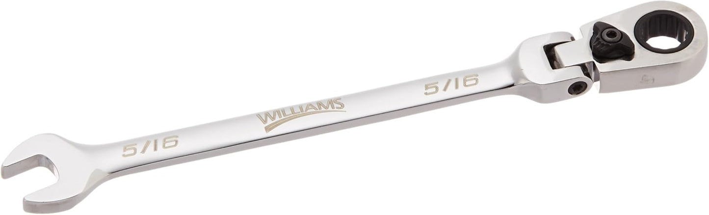 Williams WS-1168RCF 8-Piece Reversible Flex Head Ratcheting Combination Wrench Set