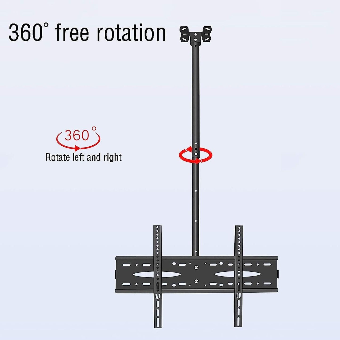 Adjustable Ceiling TV Mount Smooth Rotation & Tilt Extends for 32 72 Inch LED Screens Supports Up to 110 lbs Perfect for Home Theaters & Living Rooms