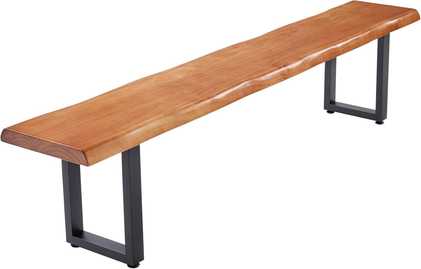 Stylish Solid Wood Office Desk with Sturdy Metal Base - Durable Multi-Size Executive Computer & Dining Table - Perfect for Home Office & Work Environments (Brown, 55.12in)
