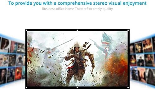 60/72/84/100/120 Inch Projector Screen 16:9 White Dacron Diagonal Video Projection Screen Wall Mounted for Home Theater Movie(60 inch)