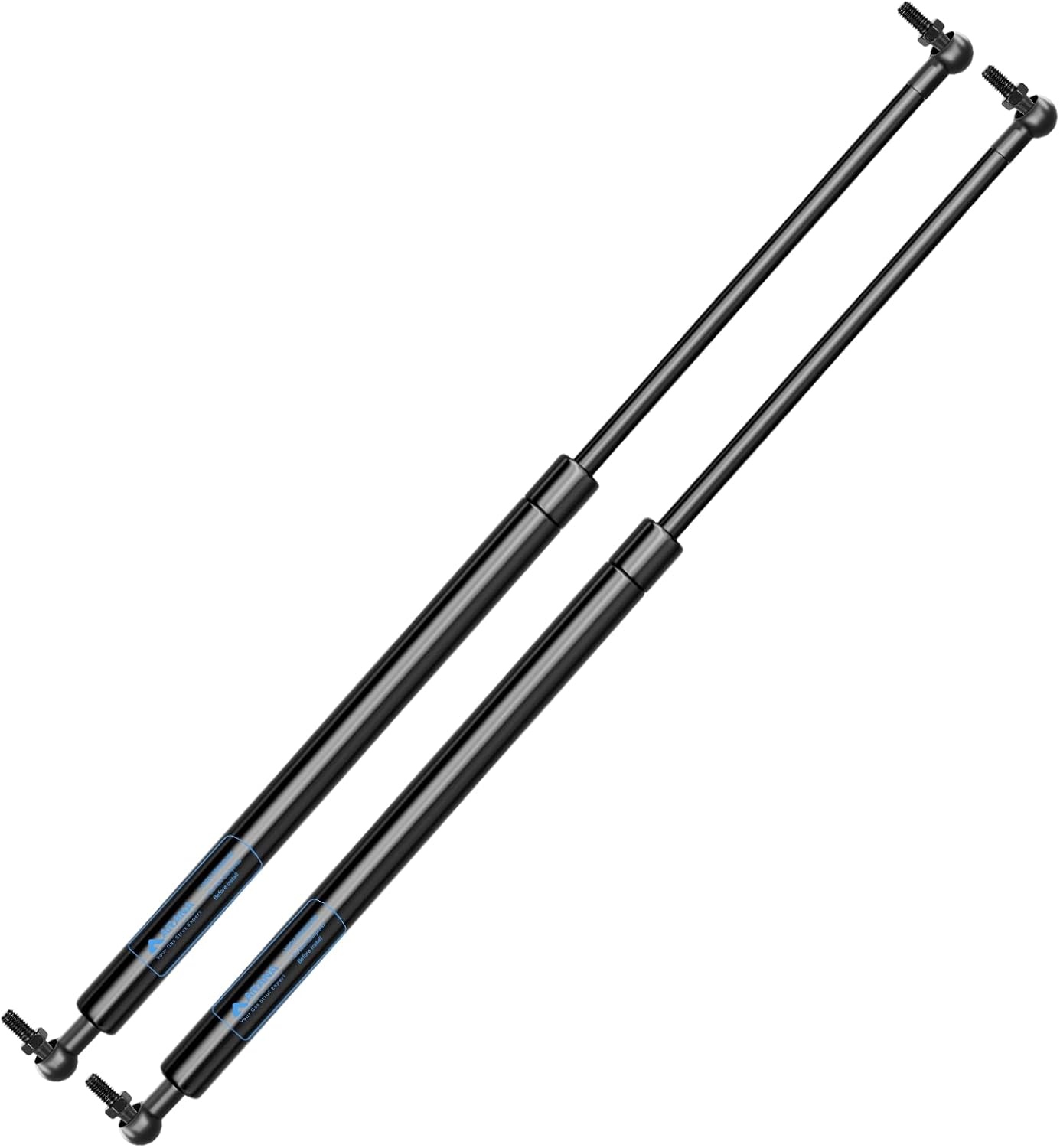 ARANA SF280M300 28 inch 300Lb Gas Struts Spring Shocks 28 inch 1335N Lift Support for Super Heavy-Duty Sled Trailer Tonneau Cover Trap Door Murphy Bed Truck Cover with 13mm Ball Sockets, Set of 2