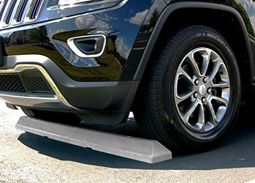 6' Recycled Plastic Commercial Parking Blocks (Light Gray, 1-Pack)