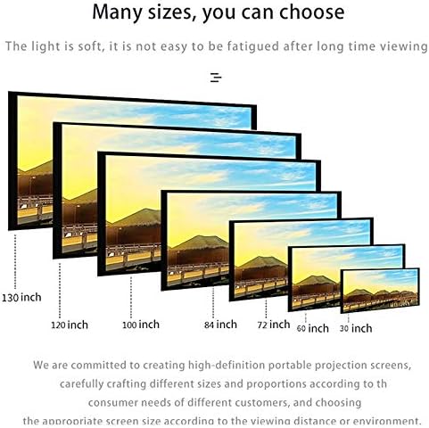 4:3 Projector Anti Light Curtain 84/100/ 110 Portable 3D Projection Screen with Black Border and Holes(50 inch)