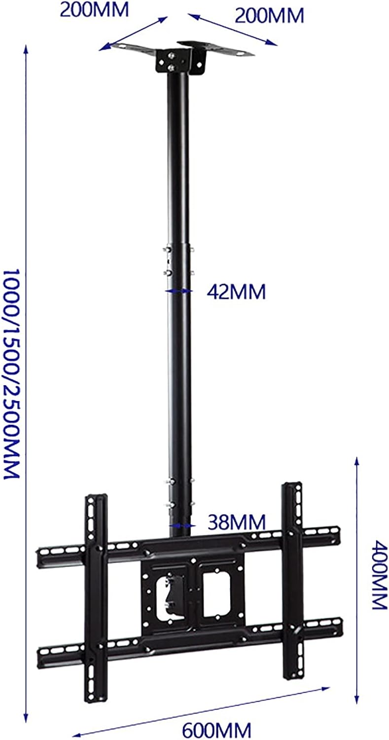 TV Stand,tv Wall Mount Ceiling TV Mount Bracket, Adjustable Height Telescoping Tilt and Swivel TV Bracket, Fits Most 19-70 Inch LED Sn Display (2.5m)