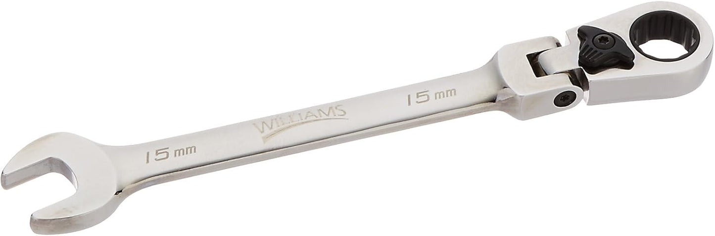Williams WS-1168RCF 8-Piece Reversible Flex Head Ratcheting Combination Wrench Set