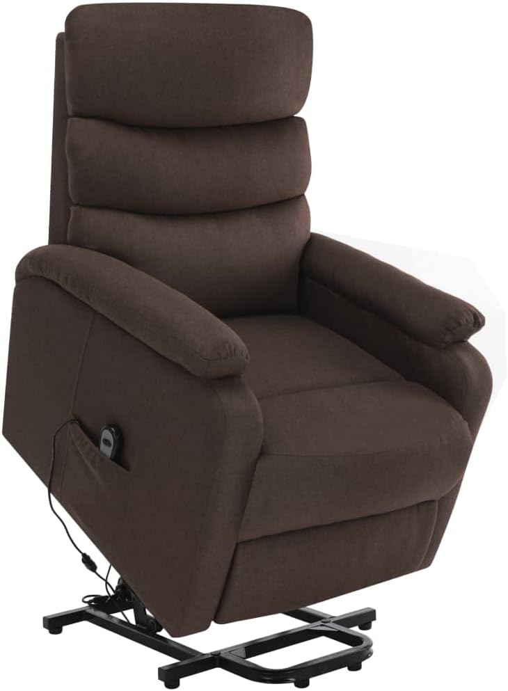 Standing Massage Recliner, Electric Lift Recliner Sofa for Seniors, Sofa Living Room Chair with Vibration Massage and Waist Heating, Light Grey Fabric