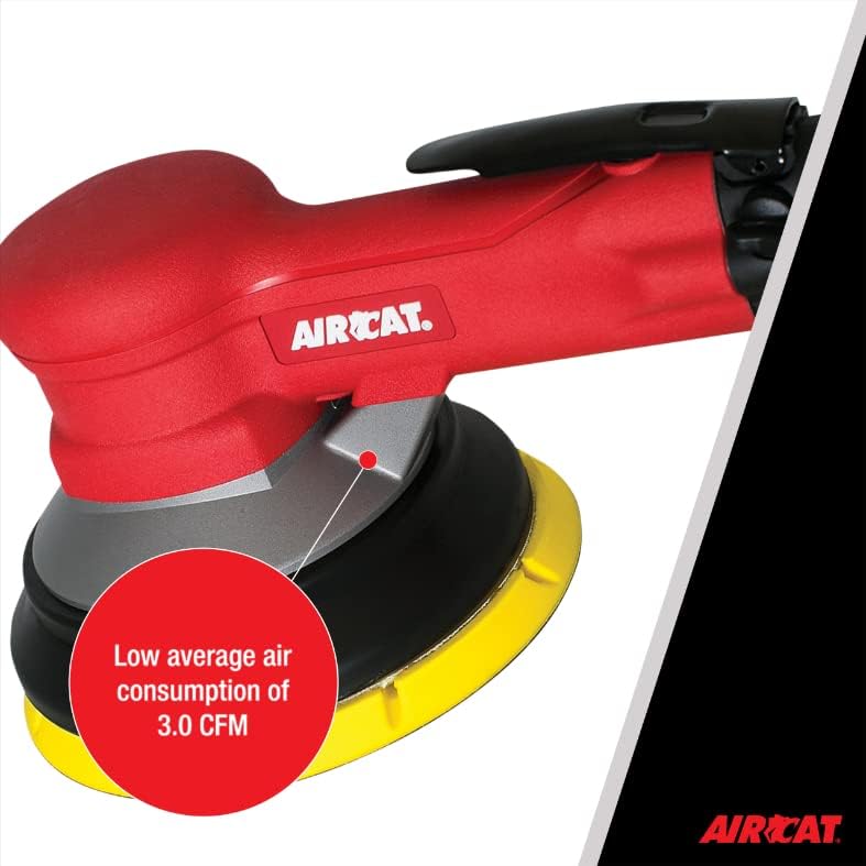 AIRCAT Pneumatic Tools 6700-6GCV: Central Vac Geared Planetary Motion Sander 900 RPM