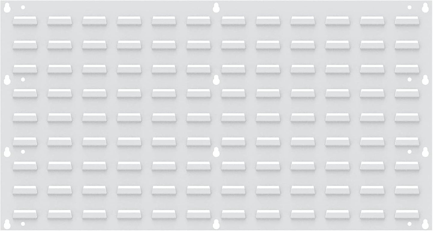 Akro-Mils 30161 Heavy Duty Wall Mount Garage Storage Steel Louvered Panel | Wall Storage Bin Hanging Organizer System for AkroBins, 36-Inch W x 61-Inch H, Beige, Single