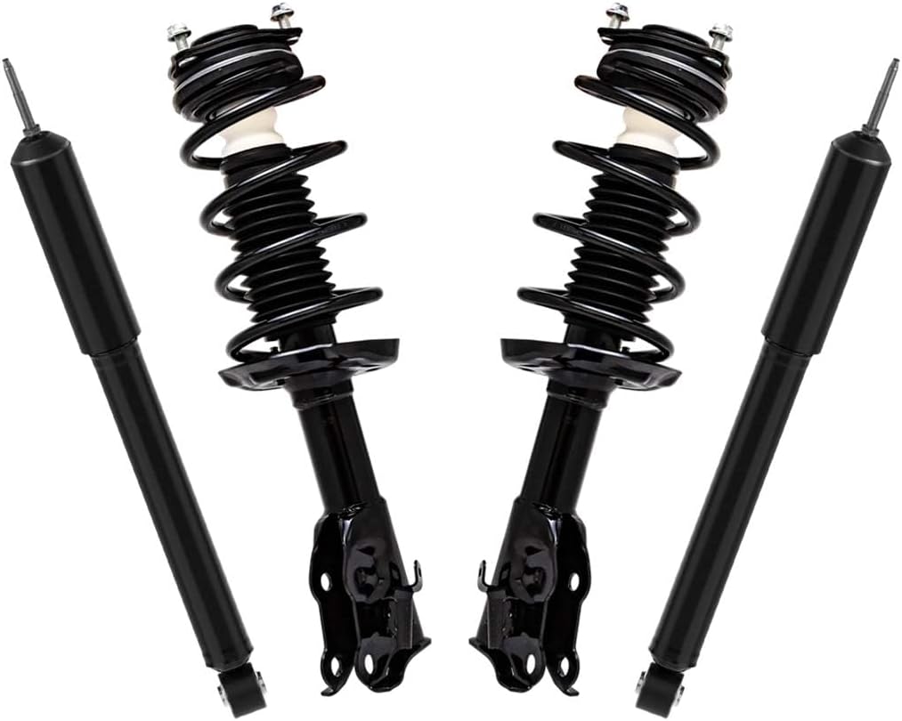 AutoShack Front Complete Strut & Coil Spring Assembly with Rear Shock Absorbers Set for 2006-2011 Honda Civic 1.8L FWD | Full-vehicle Suspension System Replacement Kit SUSPPK01533