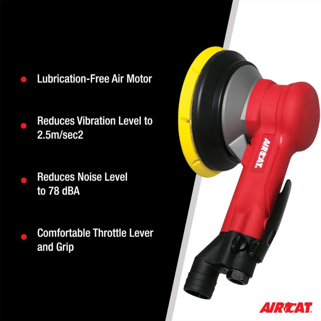 AIRCAT Pneumatic Tools 6700-6GCV: Central Vac Geared Planetary Motion Sander 900 RPM