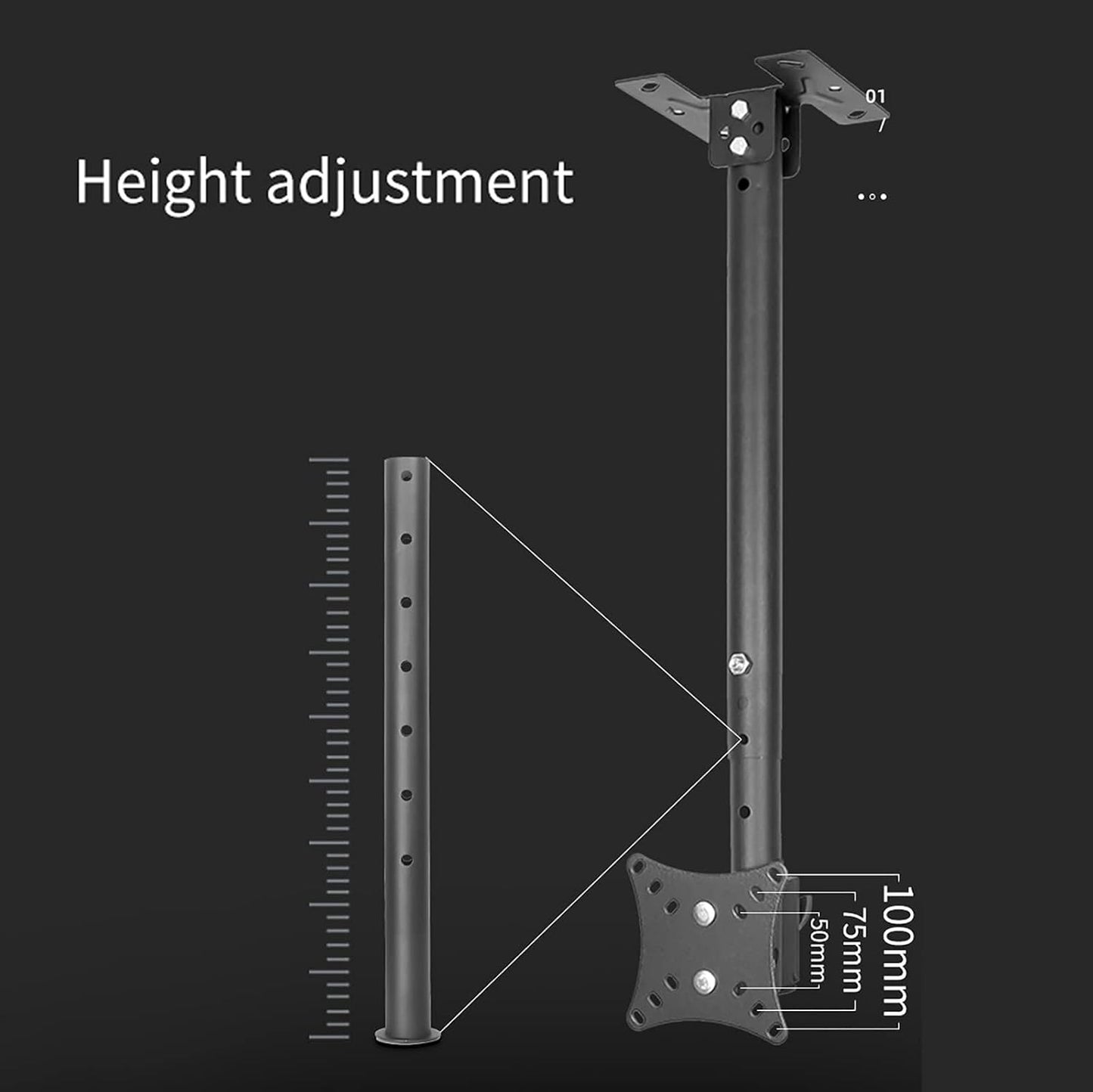 Adjustable Ceiling TV Mount Tiltable & Swivel Bracket for 12 32 Inch Flat LCD Screens Universal TV Ceiling Support Heavy Duty Design for Secure in Tion