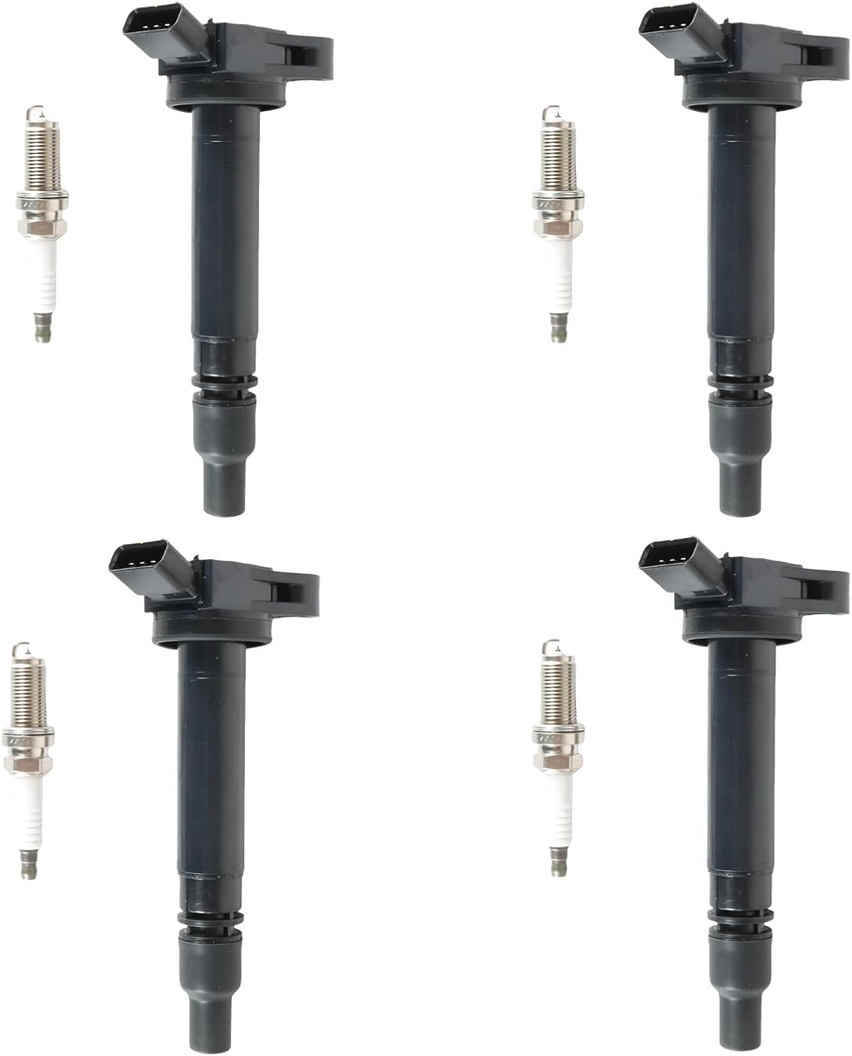 4PCS UF-764 Ignition Coils Pack & Iridium Spark Plugs Compatible with Hyundai Santa Fe 2019-2020 L4 2.4L & Kia Optima 2016-2020 L4 2.4L & Genesis G70 2019-2021 L4 2.0L