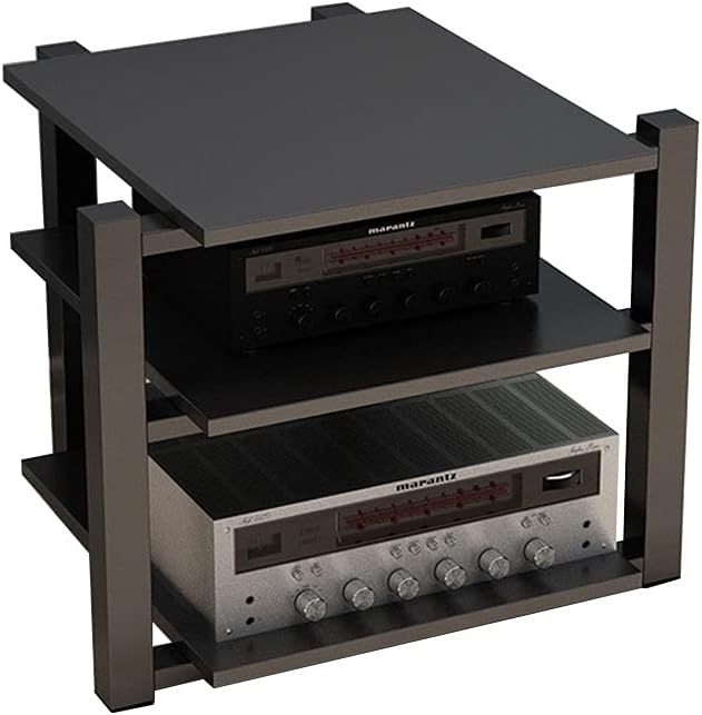 Audio Stand Audio Bracket Floor-Standing Audio Bracket Modern Living Room Cabinet Rack Video Media Bracket Three-Layer Audio Bracket 25.59 inches High Speaker Wall mounts(D)