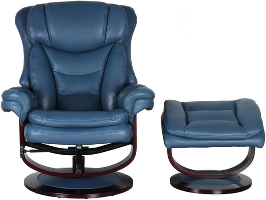 BarcaLounger Rosco Reclining Pedestal Chair – Roman Blue