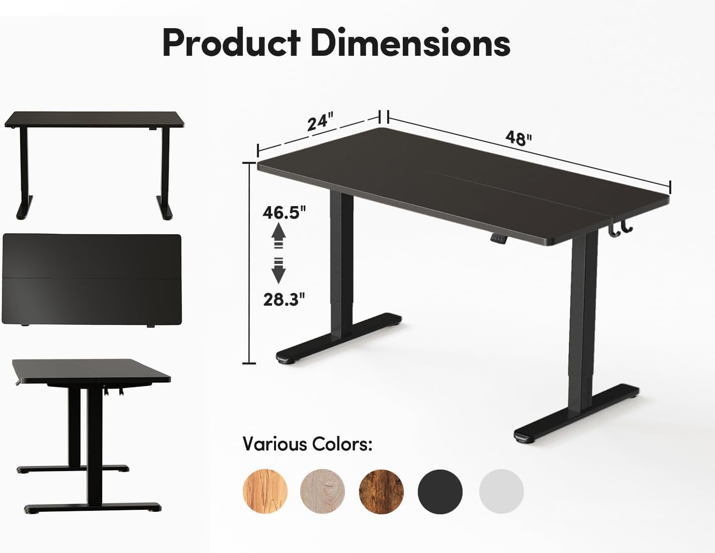 BANTI ,Standing Desk, Electric Stand up Height Adjustable Home Office Table, Sit Stand Desk with Splice Board,