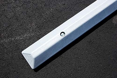 6' Recycled Plastic Commercial Parking Blocks (Light Gray, 1-Pack)