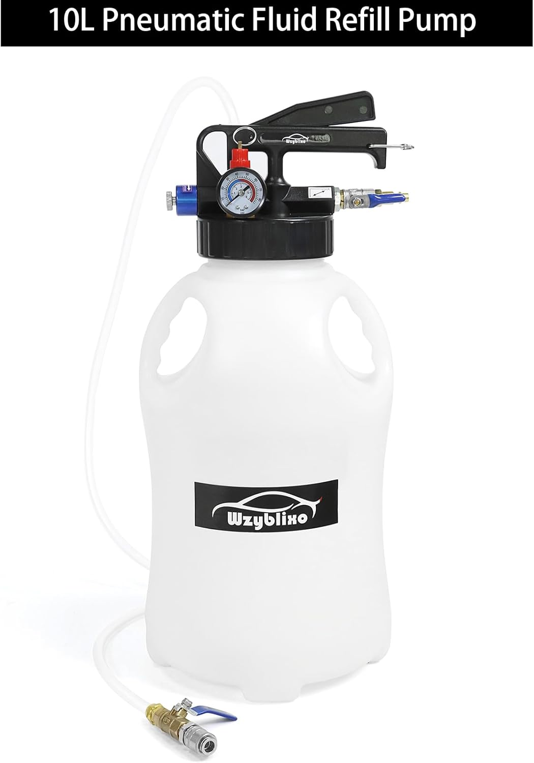 10L Transmission Fluid Pump and Oil Extractor Pump,10L Automatic Transmission Fluid Pump Fluid Extractor/Dispenser for ATF Filler System with 15 Pieces ATF Filler Adapters and 4 Hoses (BLUE, 10L)