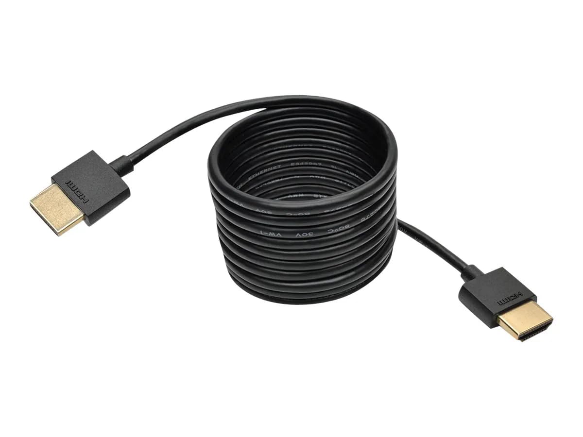 Tripp Lite Eaton Series P569-006-SLIM Slim HDMI Cable with Ethernet 6 ft, 18Gbps 4K UHD HDR, ARC 3D, Gold-Plated Male/Male, Shielded, RoHS, Cloud Care Pre-Configured Bundle Eligible (50 Pack)