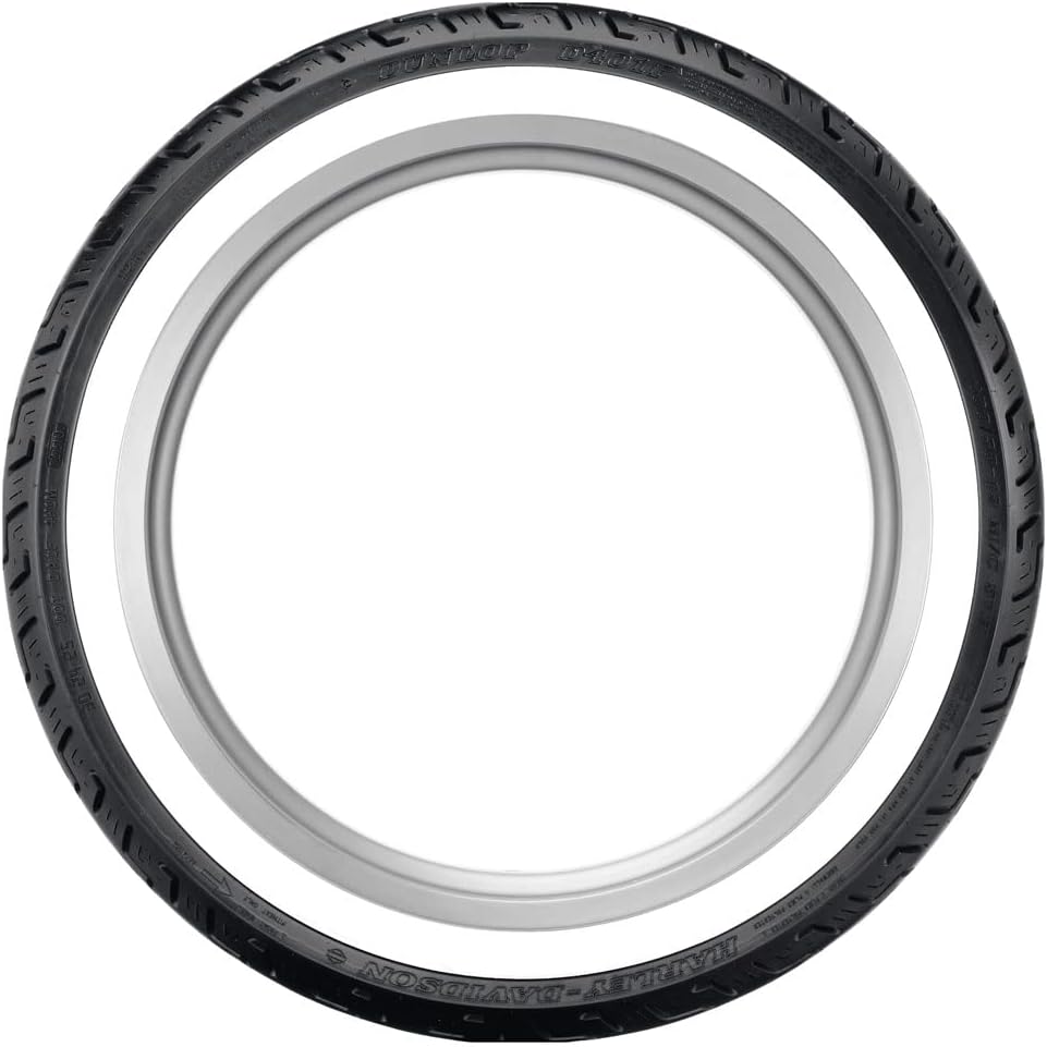 100/90-19 (57H) Dunlop D401 Front Motorcycle Tire Wide White Wall for Harley-Davidson Sportster 883 Low XL883L 2005-2010