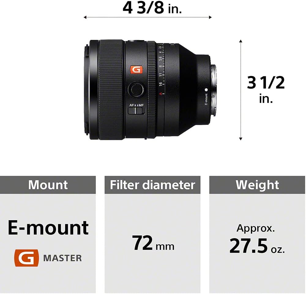 Sony FE 50mm F1.2 GM Standard Prime Lens (SEL50F12GM) – Full-Frame E-Mount | Ultra-Bright F1.2 Aperture | 64GB Memory Card, Filter Kit, Backpack, Flex Tripod, Cap Keeper, Cleaning Kit and More