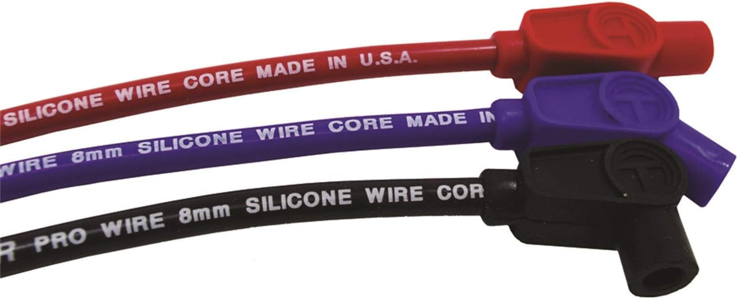 Taylor Cable 70254 Red Universal Fit 8mm TCW Pro-Wire Ignition Wire Set