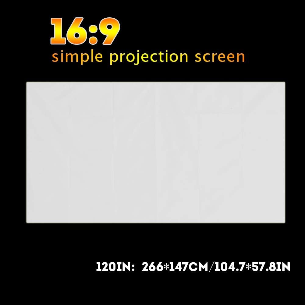 1pc Translucent Screen Portable Projection Screen Projector Curtain Screens for -Air Cinema(120inch)