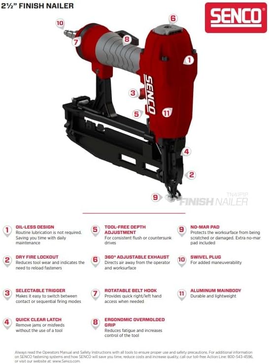 SENCO TN51P1P 2-1/2" Finish Nailer