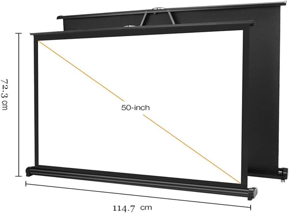 50 Inch 16:9 Portable Tabletop Projection Screen Matte White Foldable Table Projector Screen for Business Travel Cinema