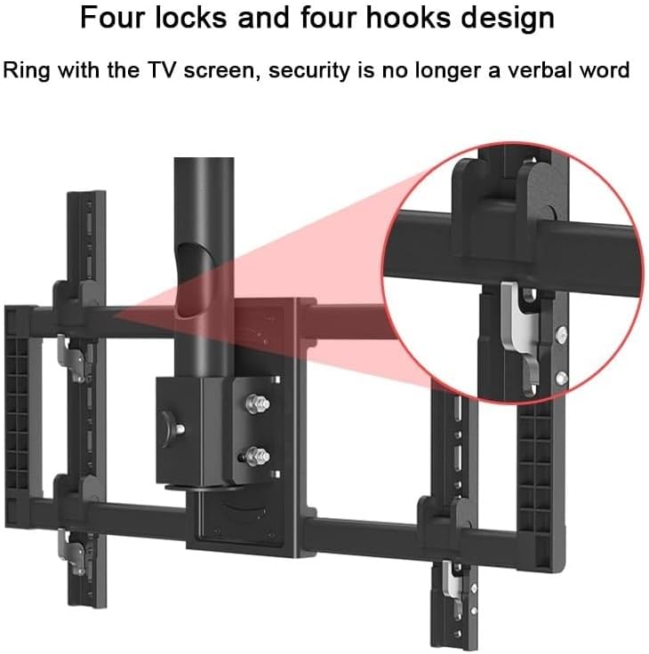 Adjustable Ceiling TV Mount Bracket, Full Motion 360 Deg Rotation Tilt Swivel TV Mount, Tilt and Rotatable TV Stand, Fits 39-85inch TVs, Max 600x400mm, with Loading 176 L