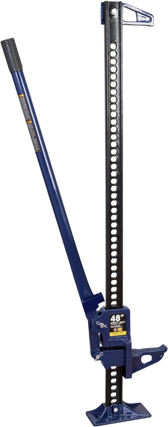 BIG RED TR6501B Torin 48" Ratcheting Off Road Utility Farm Jack, 3 Ton (6,000 lb) Capacity, Red