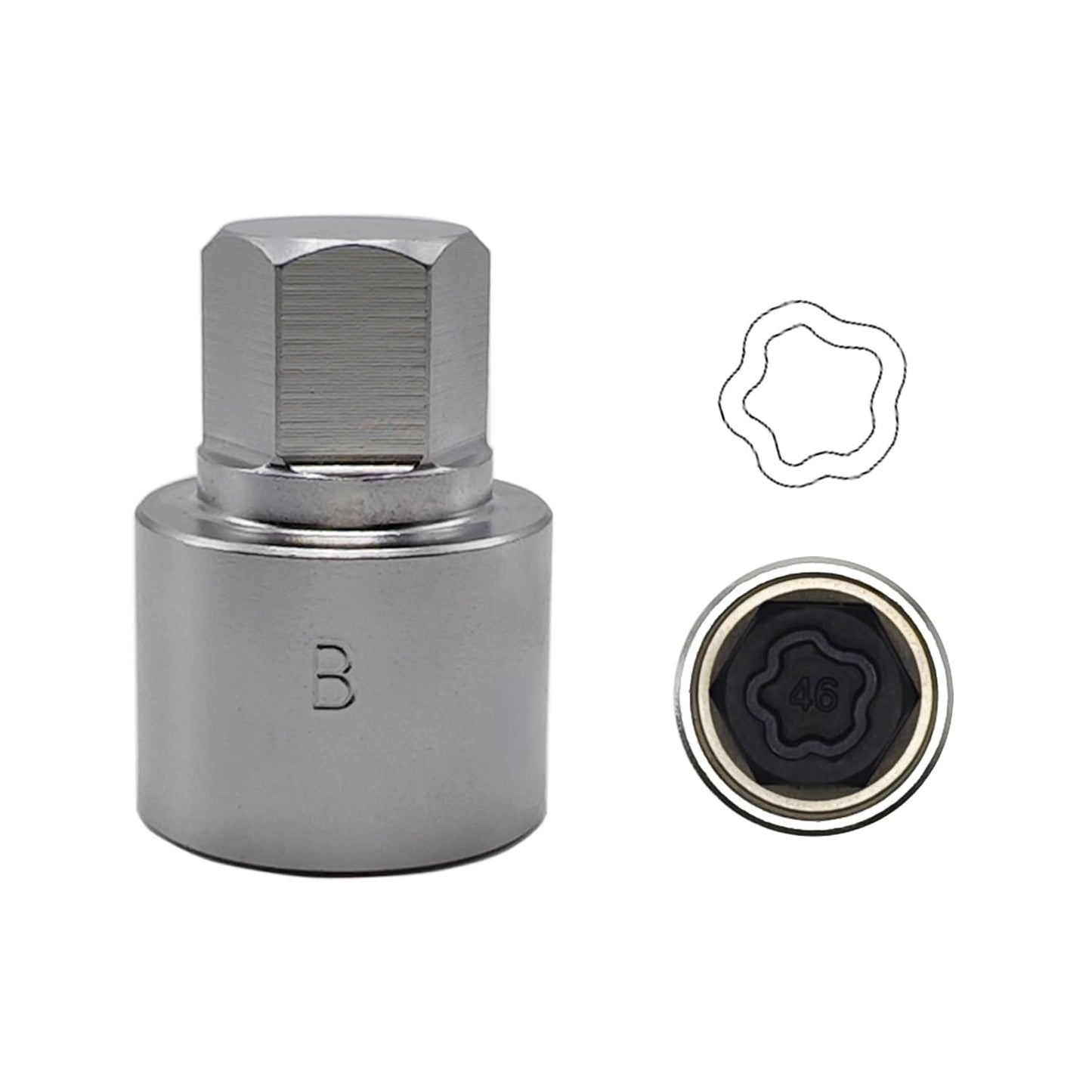 22PCS Wheel Locking Nut Key Kit Compatible with BMW Series, Wheel Lock Nut Socket Adapter Set, Anti-Theft Lug Removal Tool, Anti-Theft Screw Remover Hand Repair Tool