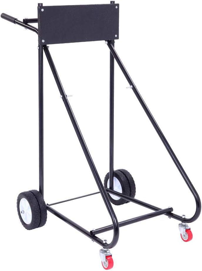 TUFFIOM Outboard Boat Motor Stand, Engine Stand Carrier Cart Dolly, Boat Motor Support Stand w/Wheels for Motor Storage Repair Maintenance 315lbs Capacity