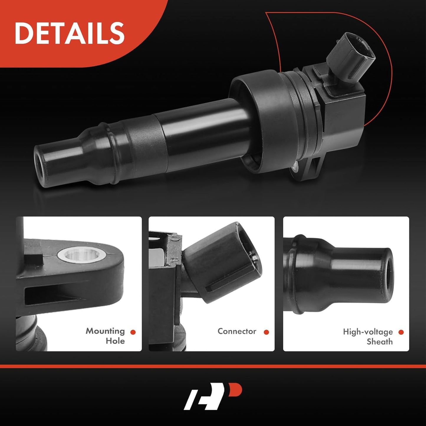 A-Premium Engine Ignition Coil Packs Compatible with Hyundai Veloster 2013-2015 Kia Forte Koup Forte5 L4 1.6L Turbocharged 4-PC Set