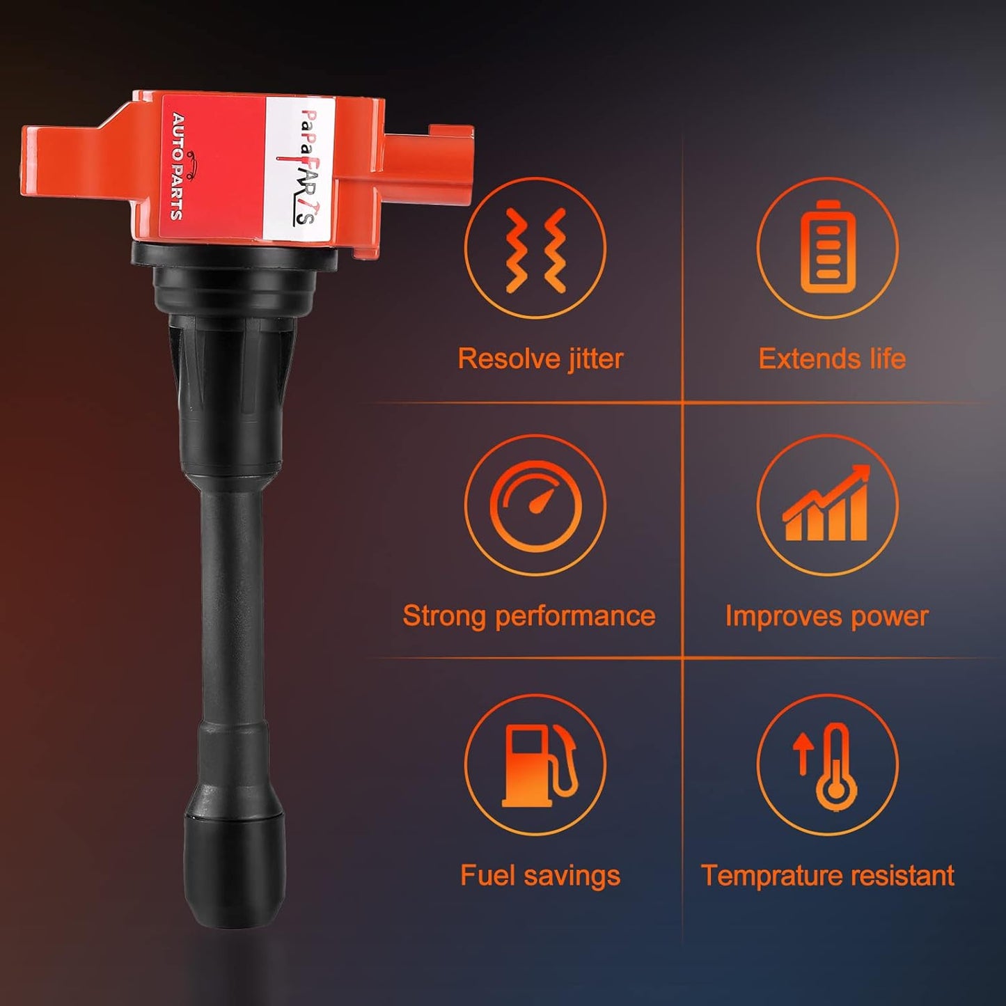 Set of 4 Ignition Coil Pack UF549 Compatible with Nissan Altima Sentra Cube Pathfinder NV200 Versa Rogue Infiniti FX50 M56 QX60 QX70