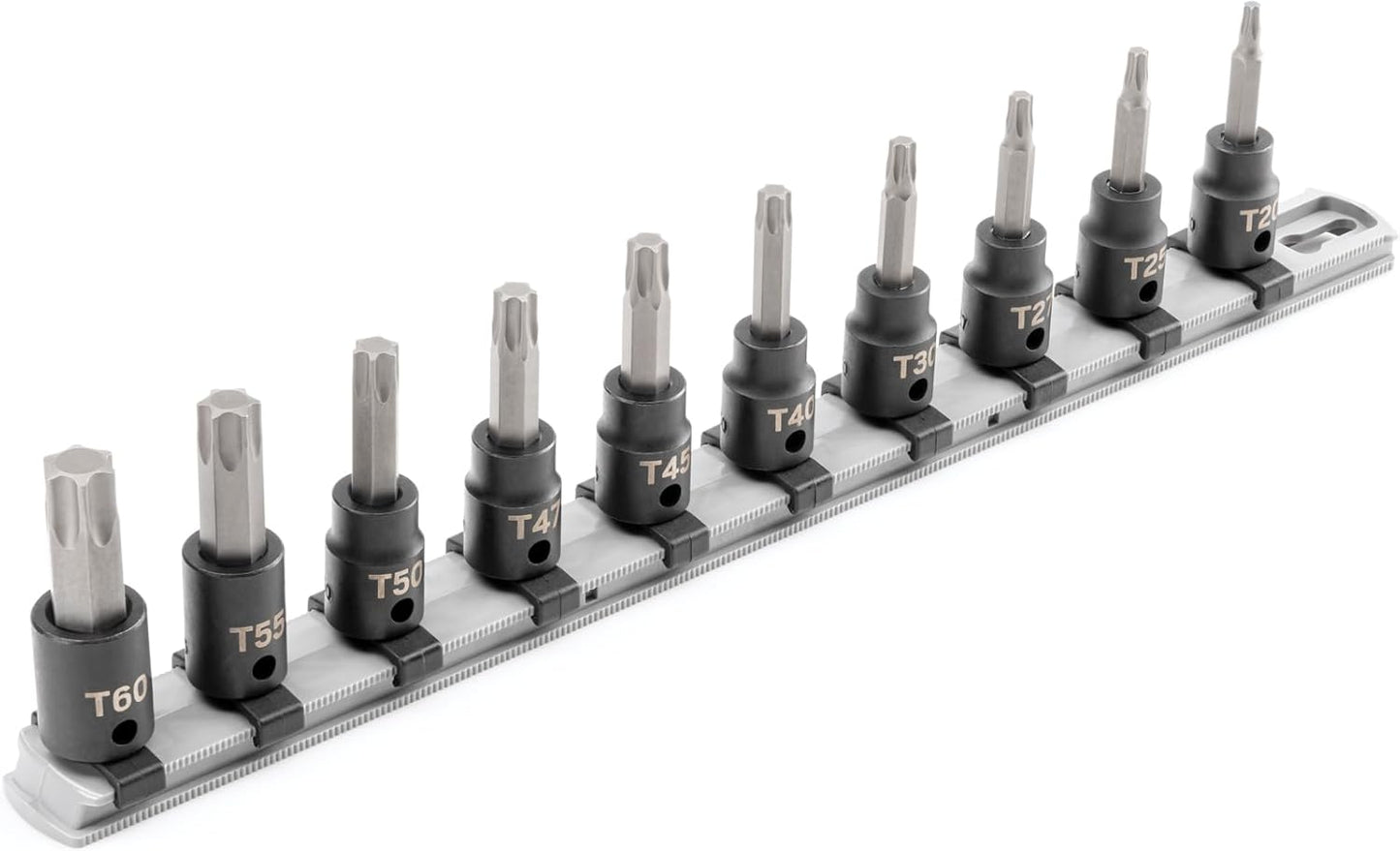 TEKTON 3/8 Inch Drive Hex Impact Bit Socket Set with Rail, 13-Piece (4-14 mm) | SIB91102