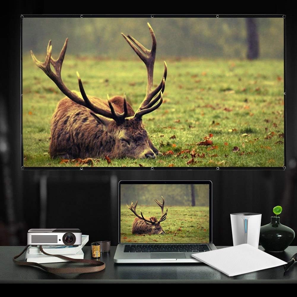 100-inch/120-inch Portable HD Projector Screen 16:9 Projection Screen Foldable Thick Durable for Outdoor Home Theater (Size : 120 inch)